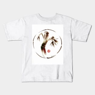 "eternity" :  Enso sumi-e dry brush acrylic painting Kids T-Shirt